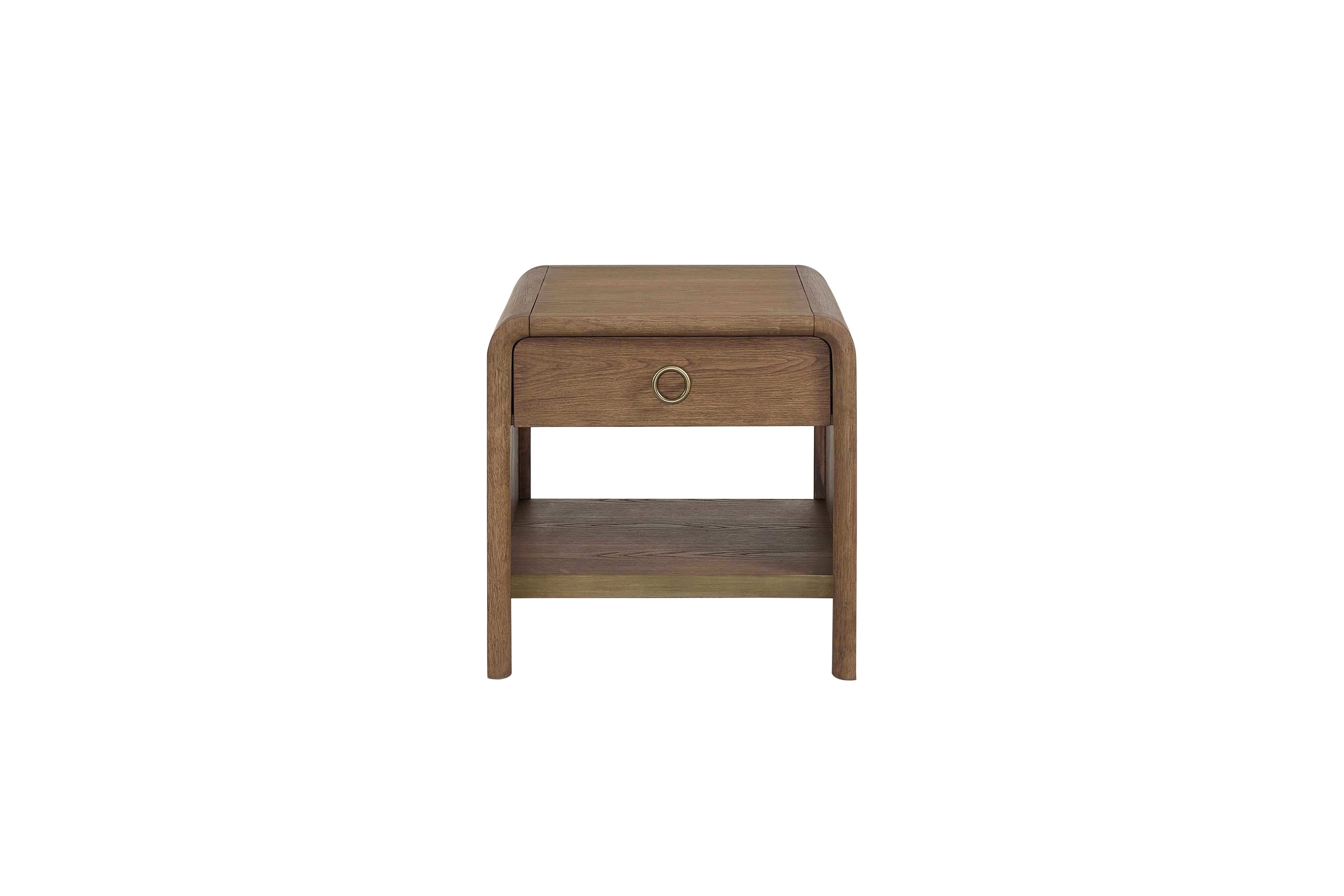 Bernards - ELURE LATTE END TABLE - Light Brown Wood - Tables
