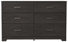 Ashley Furniture - Belachime Dresser - Black - Dark Gray Wood - Dresser & Mirror - Additional View 1