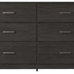 Ashley Furniture - Belachime Dresser - Black - Dark Gray Wood - Dresser & Mirror - Additional View 1