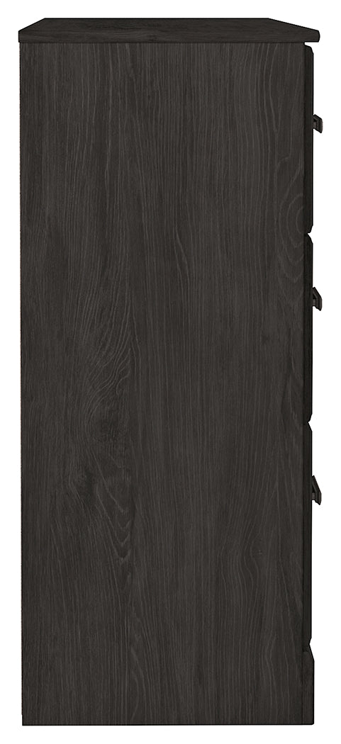 Ashley Furniture - Belachime Dresser - Black - Dark Gray Wood - Dresser & Mirror - Additional View 2