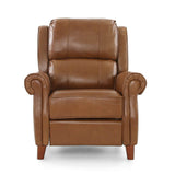 Bradenton Leather Push Back Recliner - Buckskin