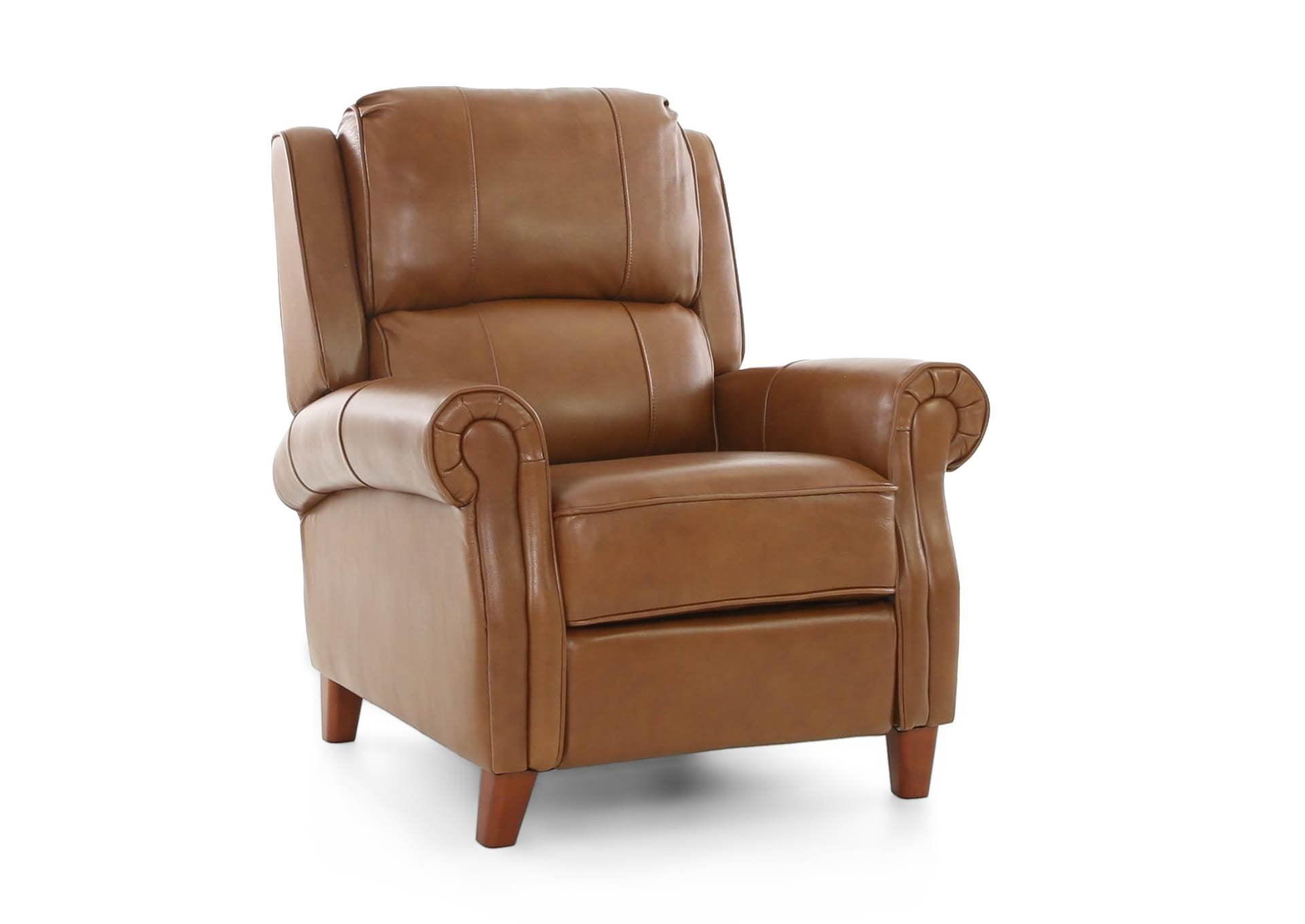 Bradenton Leather Push Back Recliner - Buckskin - Additional View 1