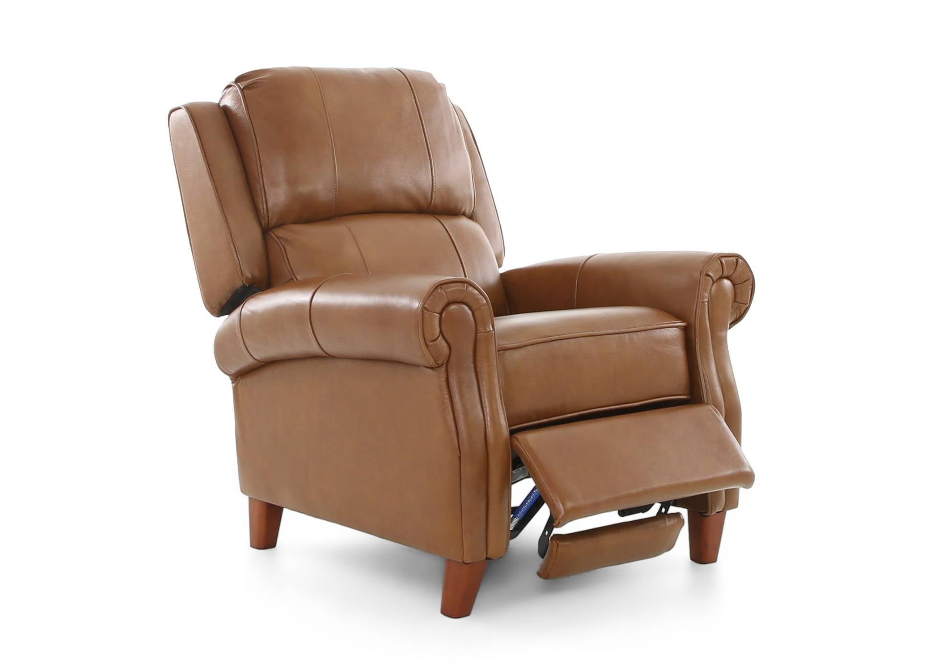Bradenton Leather Push Back Recliner - Buckskin - Additional View 2