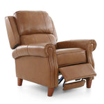 Bradenton Leather Push Back Recliner - Buckskin - Additional View 2