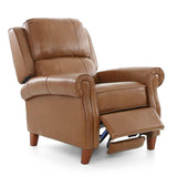 Bradenton Leather Push Back Recliner - Buckskin - Additional View 2