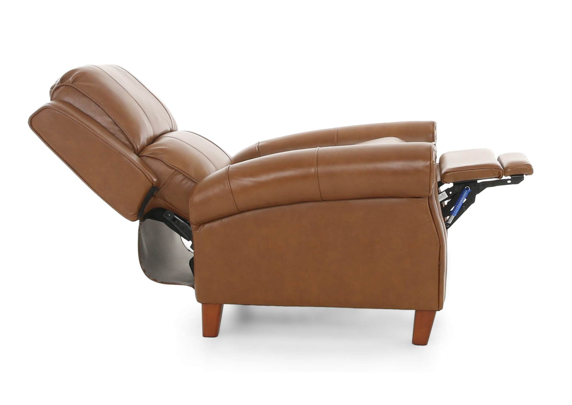 Bradenton Leather Push Back Recliner - Buckskin - Additional View 3