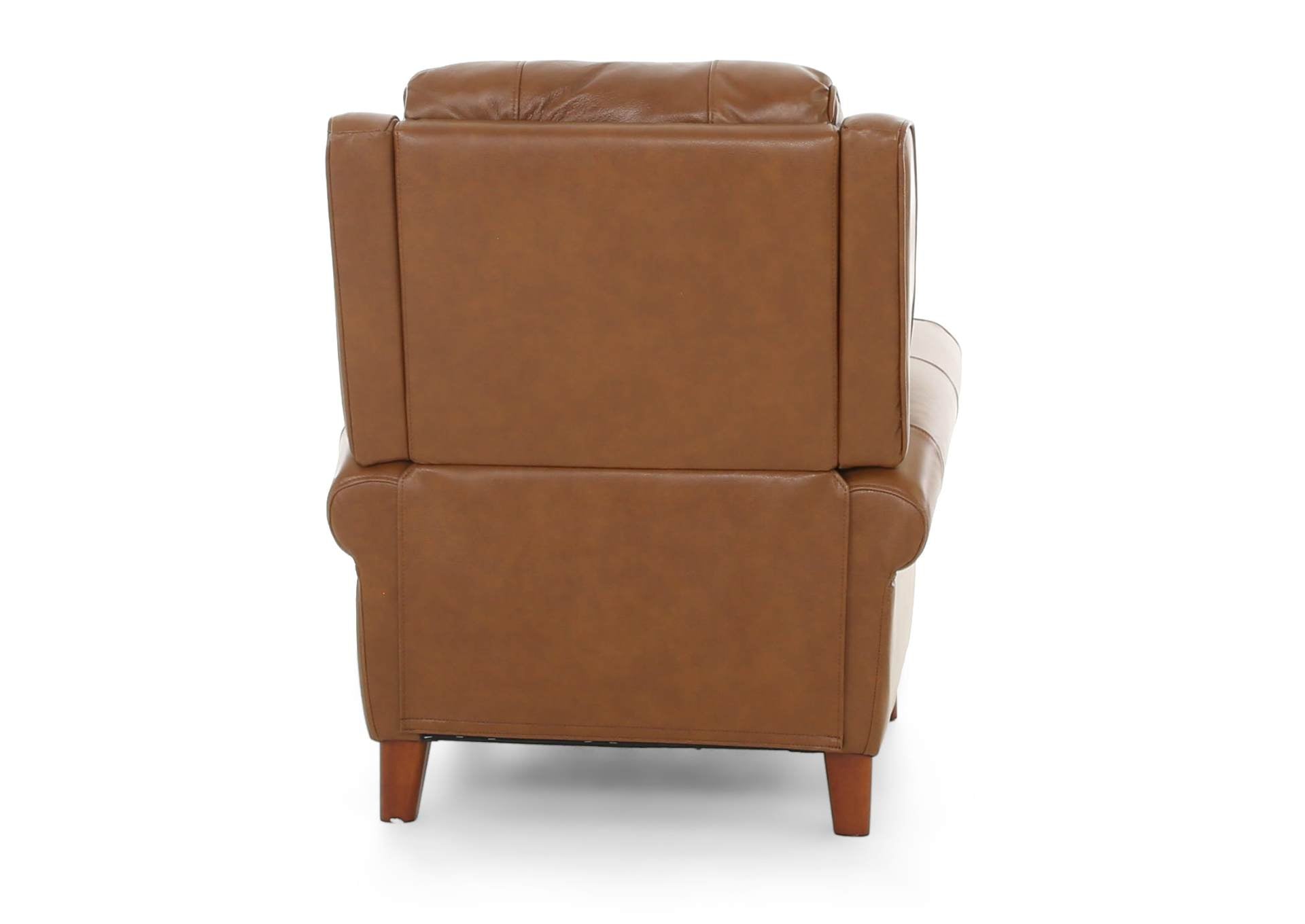 Bradenton Leather Push Back Recliner - Buckskin - Additional View 4