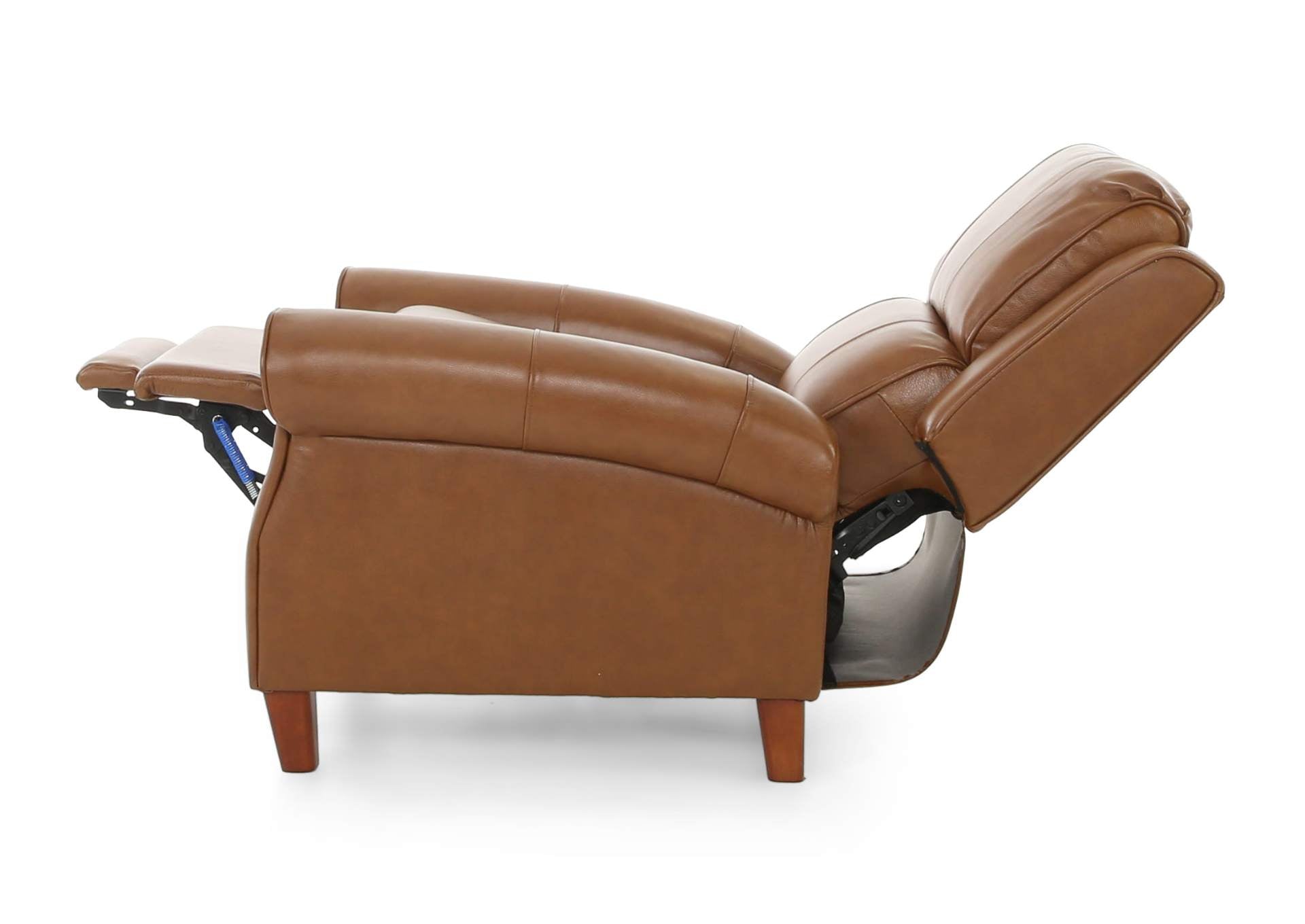 Bradenton Leather Push Back Recliner - Buckskin - Additional View 5