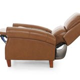 Bradenton Leather Push Back Recliner - Buckskin - Additional View 5