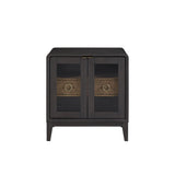 Bernards - ELURE FLOATING DRAWER NIGHTSTAND - Black Wood - Nightstands