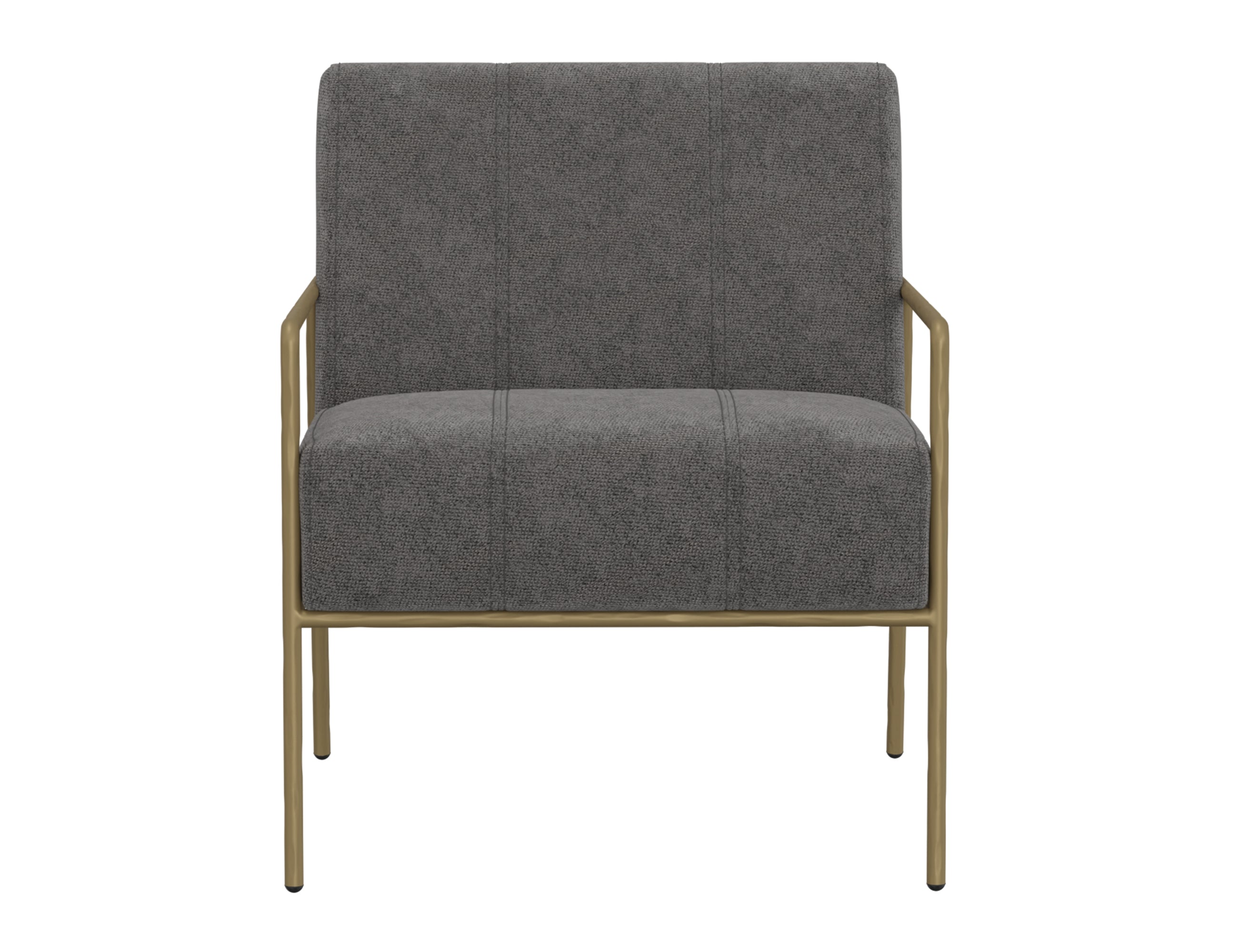 International Furniture Direct - ARAGON GRAY ARM CHAIR - Dark Gray Fabric|Metal - Chairs - Additional View 1