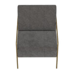 International Furniture Direct - ARAGON GRAY ARM CHAIR - Dark Gray Fabric|Metal - Chairs - Additional View 3
