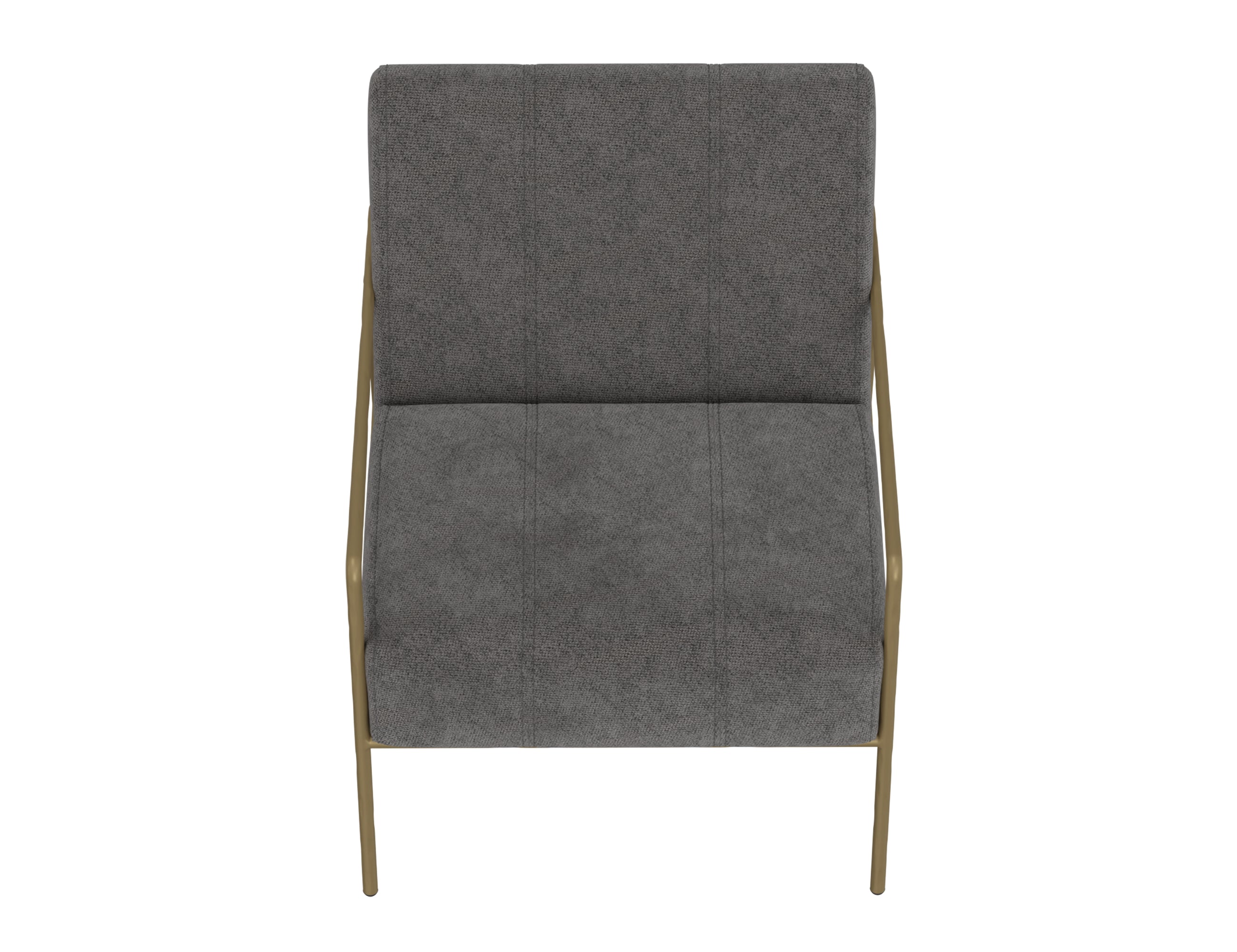 International Furniture Direct - ARAGON GRAY ARM CHAIR - Dark Gray Fabric|Metal - Chairs - Additional View 3