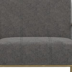 International Furniture Direct - ARAGON GRAY ARM CHAIR - Dark Gray Fabric|Metal - Chairs - Additional View 6