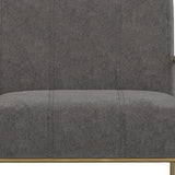 International Furniture Direct - ARAGON GRAY ARM CHAIR - Dark Gray Fabric|Metal - Chairs - Additional View 6
