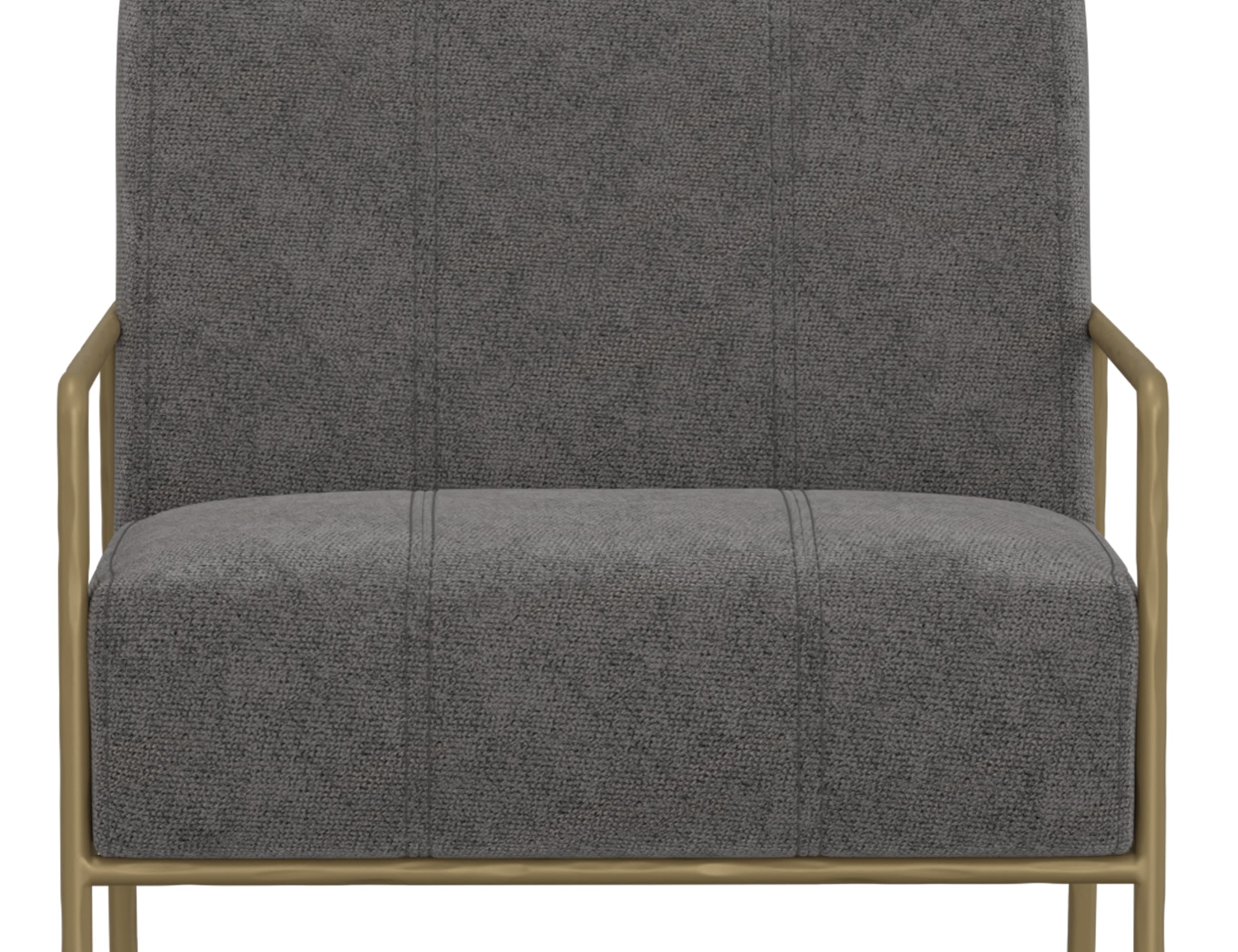International Furniture Direct - ARAGON GRAY ARM CHAIR - Dark Gray Fabric|Metal - Chairs - Additional View 6