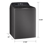 GE DIAMOND GRAY 5.4CU TOP LOAD WASHER - Dark Gray - Washers - Additional View 20