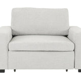 LACHLAN NICKEL POWER RECLINER WITH SLIDING CHAISE