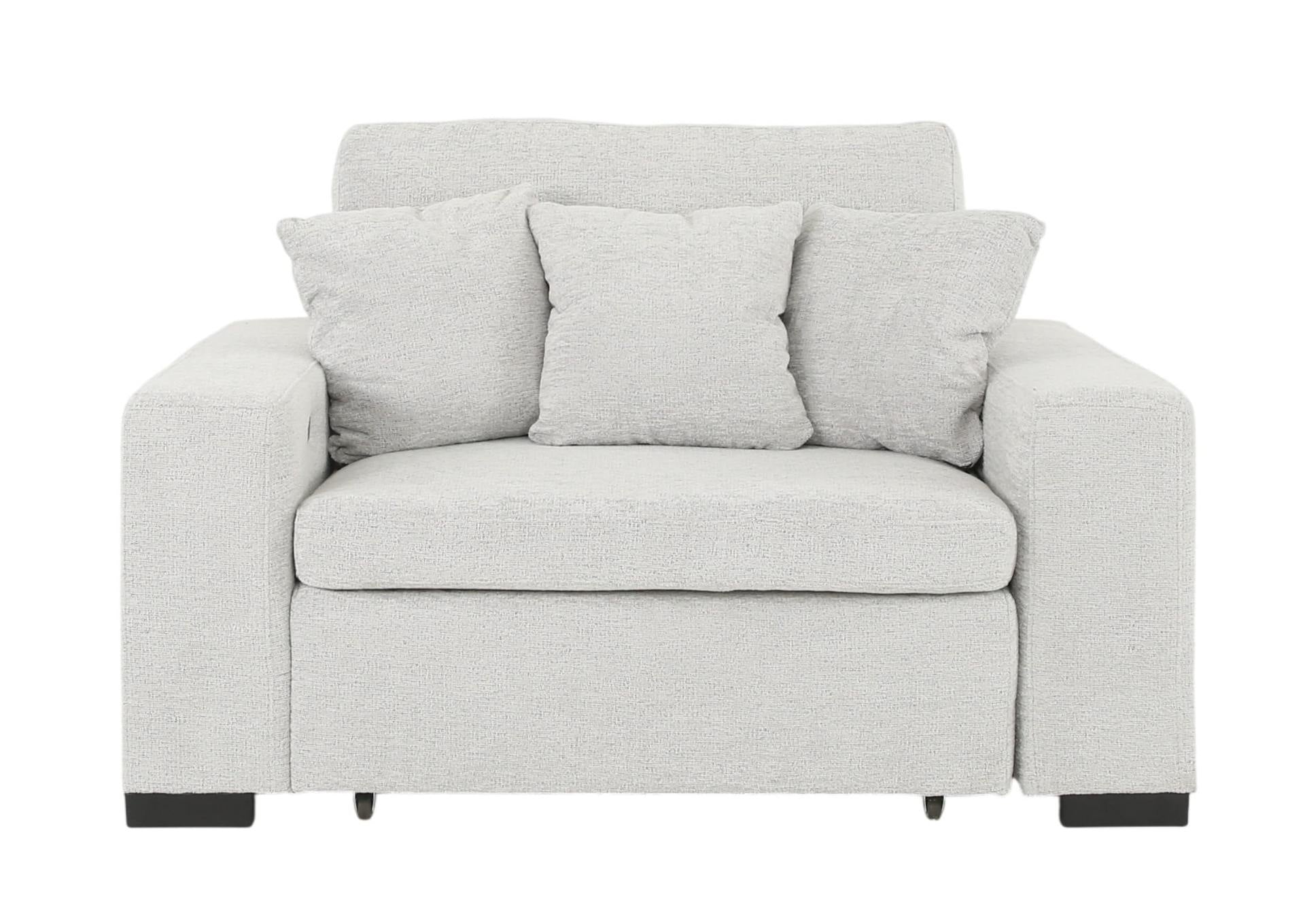 LACHLAN NICKEL POWER RECLINER WITH SLIDING CHAISE - Additional View 1