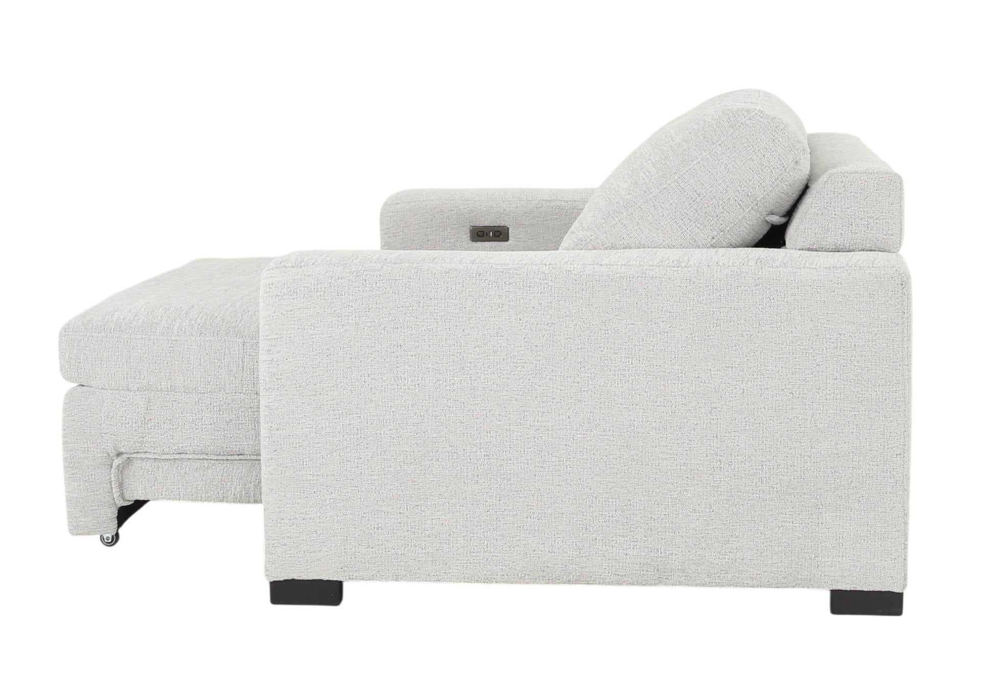 LACHLAN NICKEL POWER RECLINER WITH SLIDING CHAISE - Additional View 6