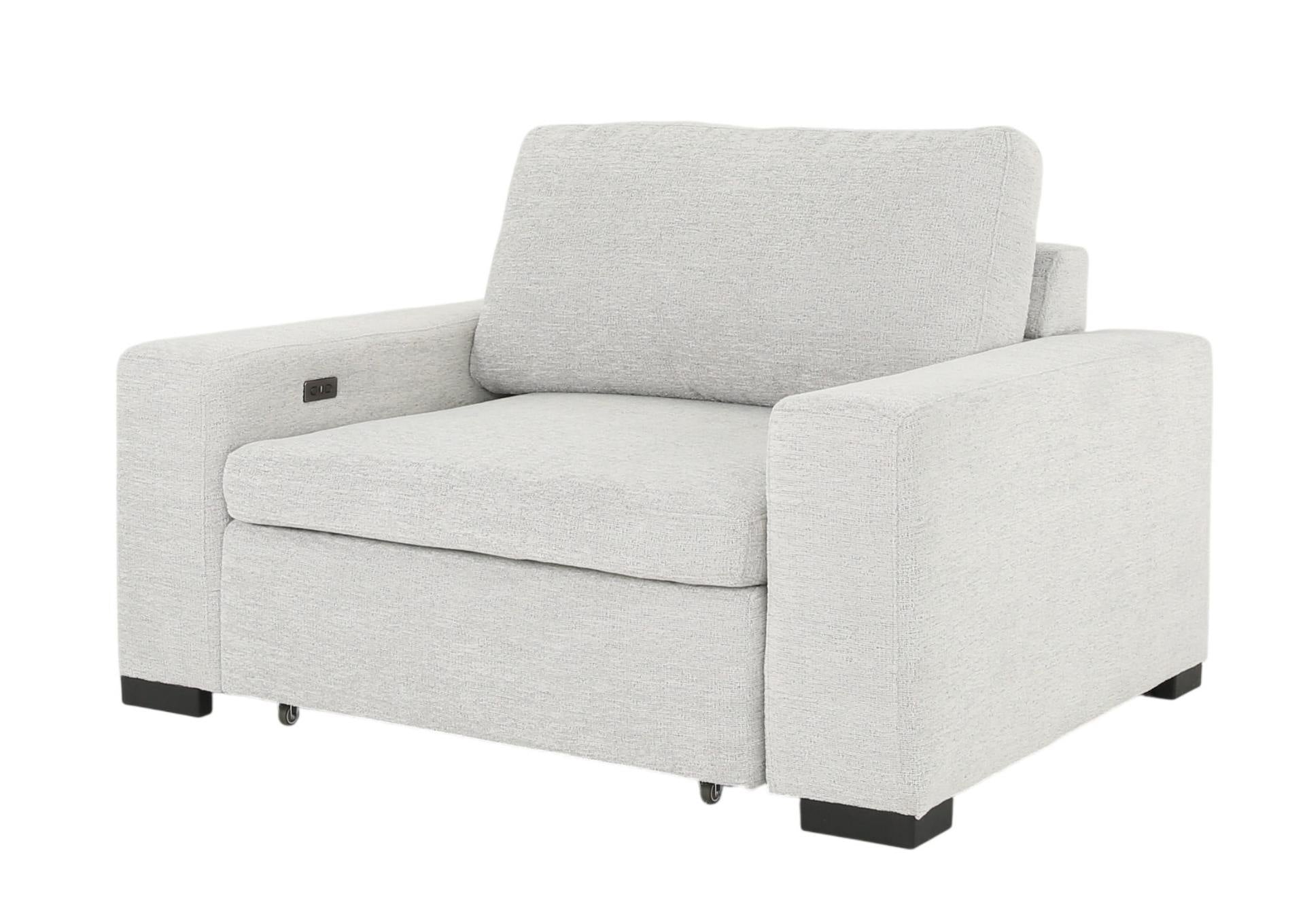 LACHLAN NICKEL POWER RECLINER WITH SLIDING CHAISE - Additional View 7