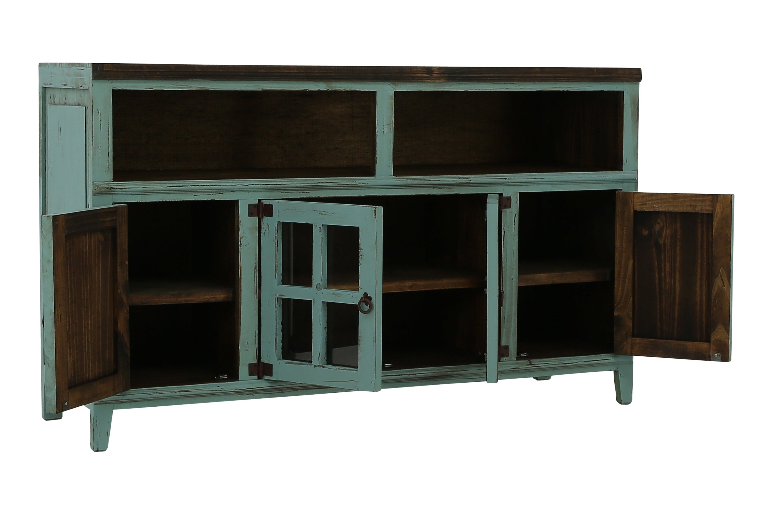 Lawman 60" Media Console - Turquoise - Additional View 2