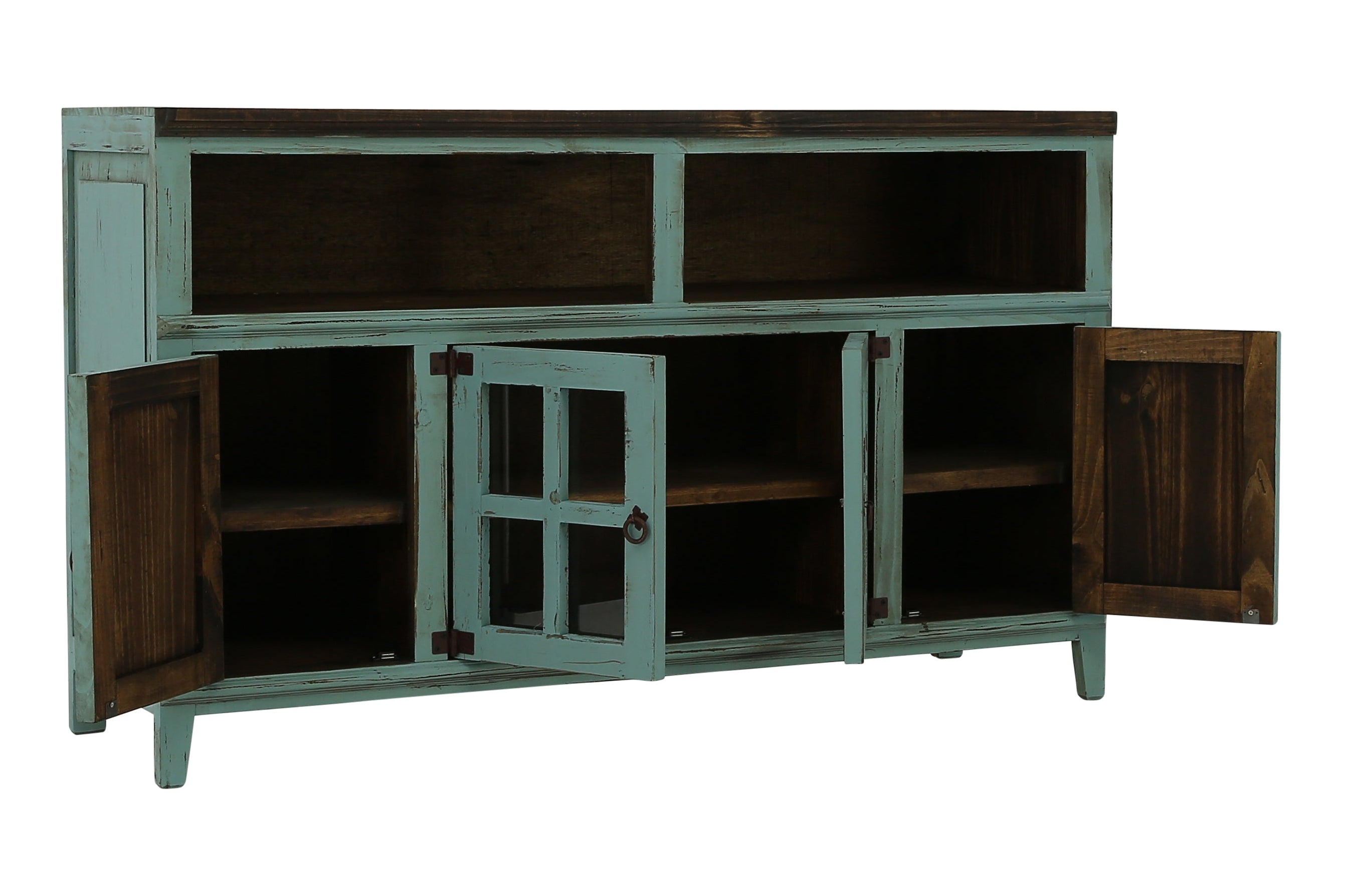 Lawman 60" Media Console - Turquoise - Additional View 3