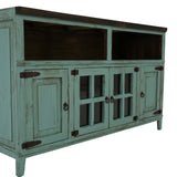 Lawman 60" Media Console - Turquoise - Additional View 4