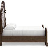 Ashley Furniture - MAYLEE QUEEN PANEL BED - Dark Brown Fabric|Wood - Beds - Additional View 5