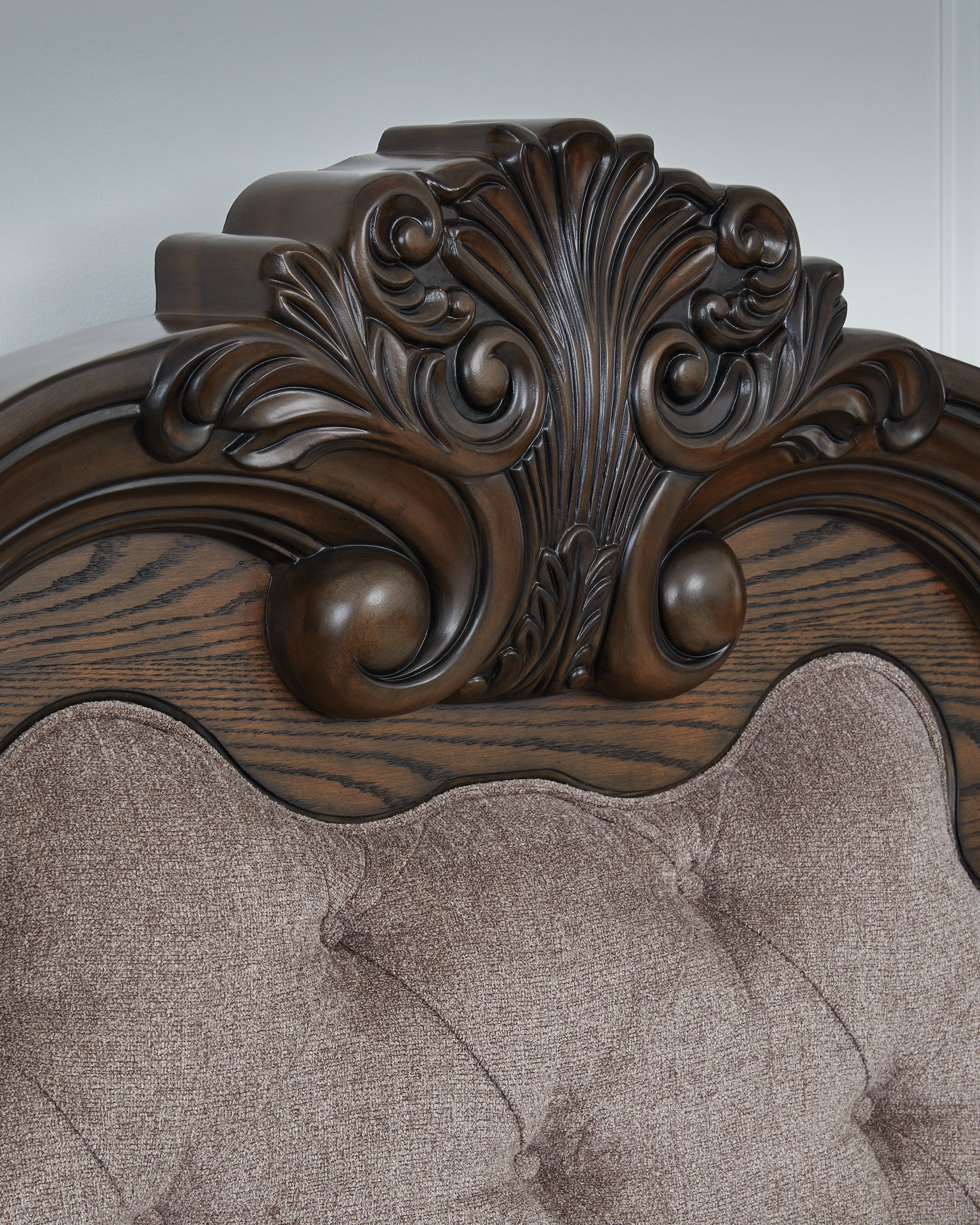 Ashley Furniture - MAYLEE QUEEN PANEL BED - Dark Brown Fabric|Wood - Beds - Additional View 6