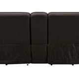 BROCKTON CHARCOAL LEATHER 3P POWER CONSOLE LOVESEAT WITH POWER HEADREST AND LUMBAR - Additional View 3