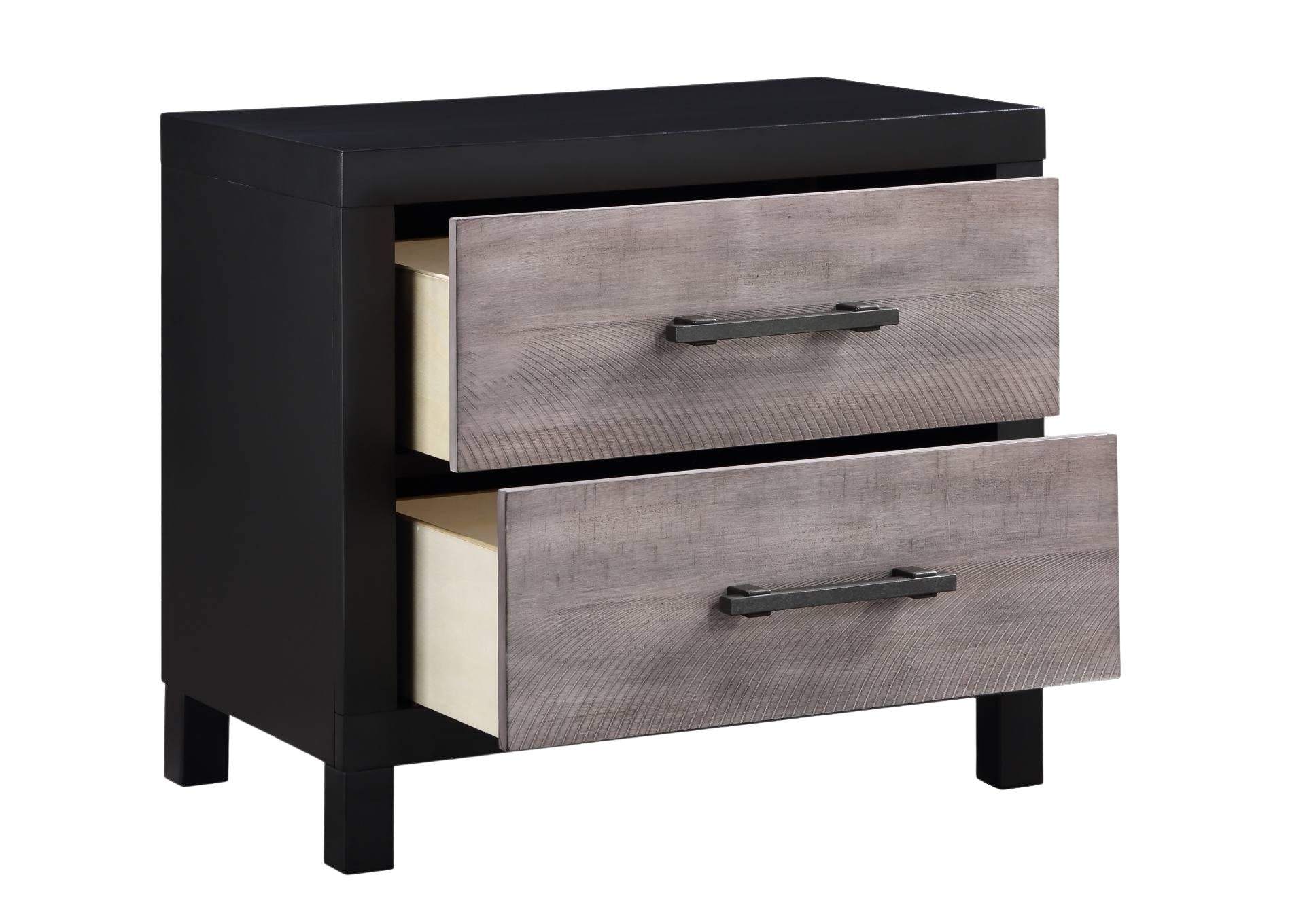 DAUGHTREY BLACK NIGHTSTAND - Additional View 1