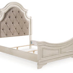 Ashley Furniture - Realyn Queen Panel Bed - White|Beige Wood|Fabric - Beds - Additional View 2