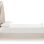 Ashley Furniture - Realyn Queen Panel Bed - White|Beige Wood|Fabric - Beds - Additional View 5