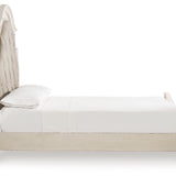 Ashley Furniture - Realyn Queen Panel Bed - White|Beige Wood|Fabric - Beds - Additional View 5
