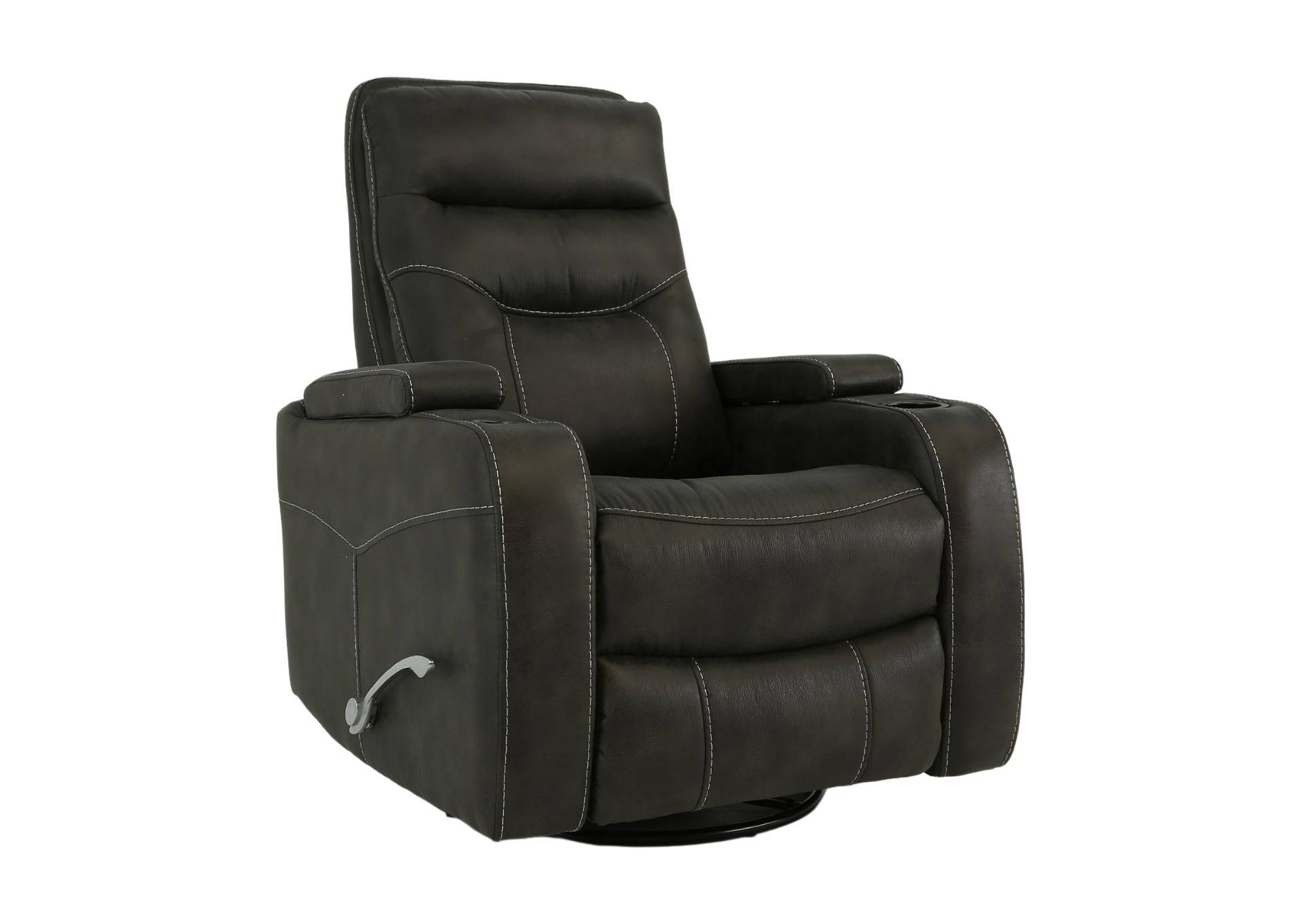 Pecos Swivel Glider Recliner - Granite - Additional View 1