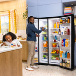 GE BLACK 28CU SIDE BY SIDE REFRIGERATOR WITH DISPENSER - Refrigerators - Additional View 27
