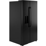 GE BLACK 28CU SIDE BY SIDE REFRIGERATOR WITH DISPENSER - Refrigerators - Additional View 34