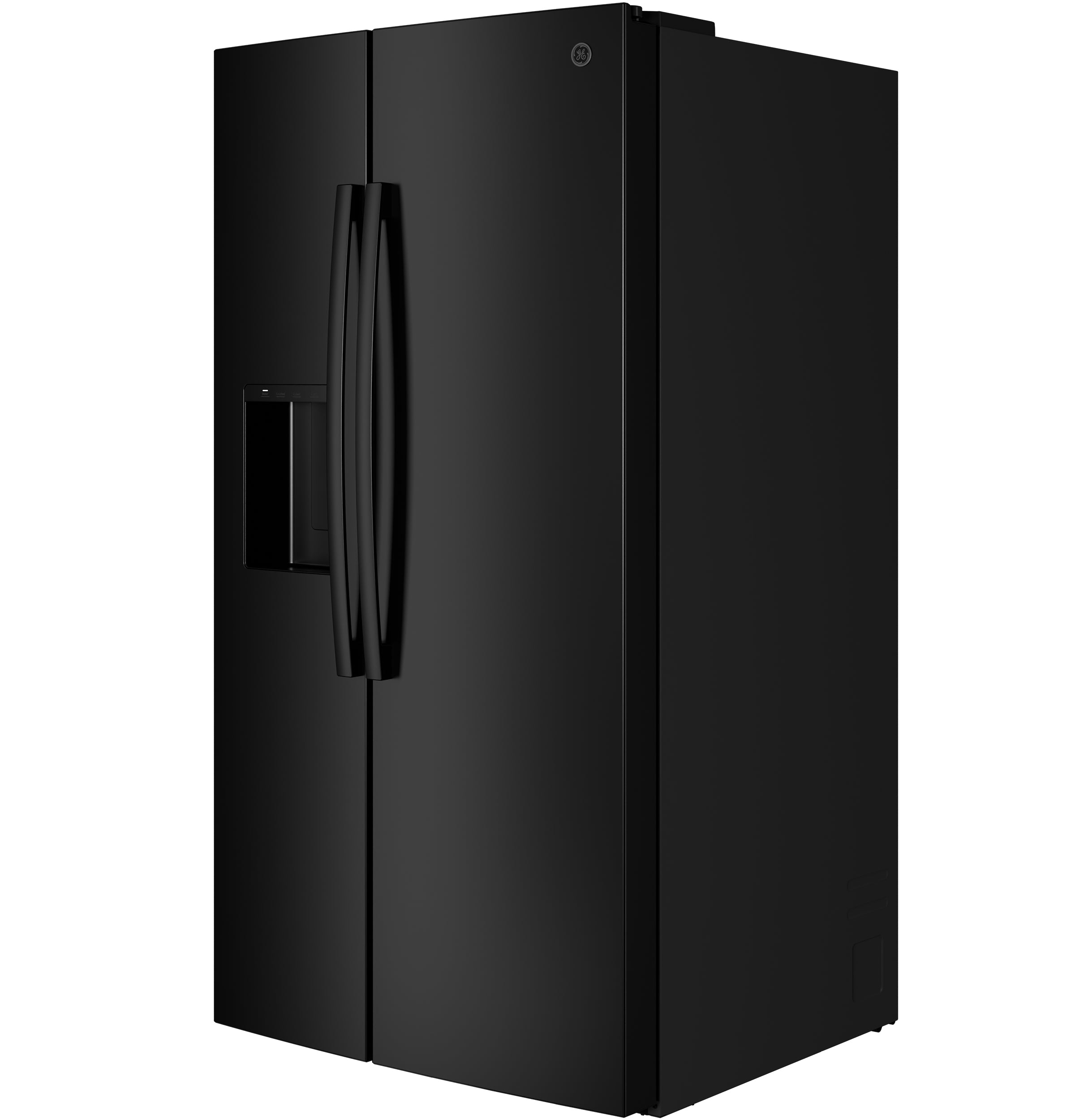 GE BLACK 28CU SIDE BY SIDE REFRIGERATOR WITH DISPENSER - Refrigerators - Additional View 4