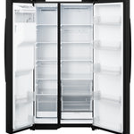 GE BLACK 28CU SIDE BY SIDE REFRIGERATOR WITH DISPENSER - Refrigerators - Additional View 5