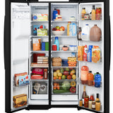 GE BLACK 28CU SIDE BY SIDE REFRIGERATOR WITH DISPENSER - Refrigerators - Additional View 6