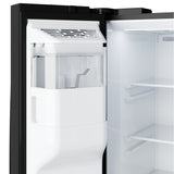 GE BLACK 28CU SIDE BY SIDE REFRIGERATOR WITH DISPENSER - Refrigerators - Additional View 9