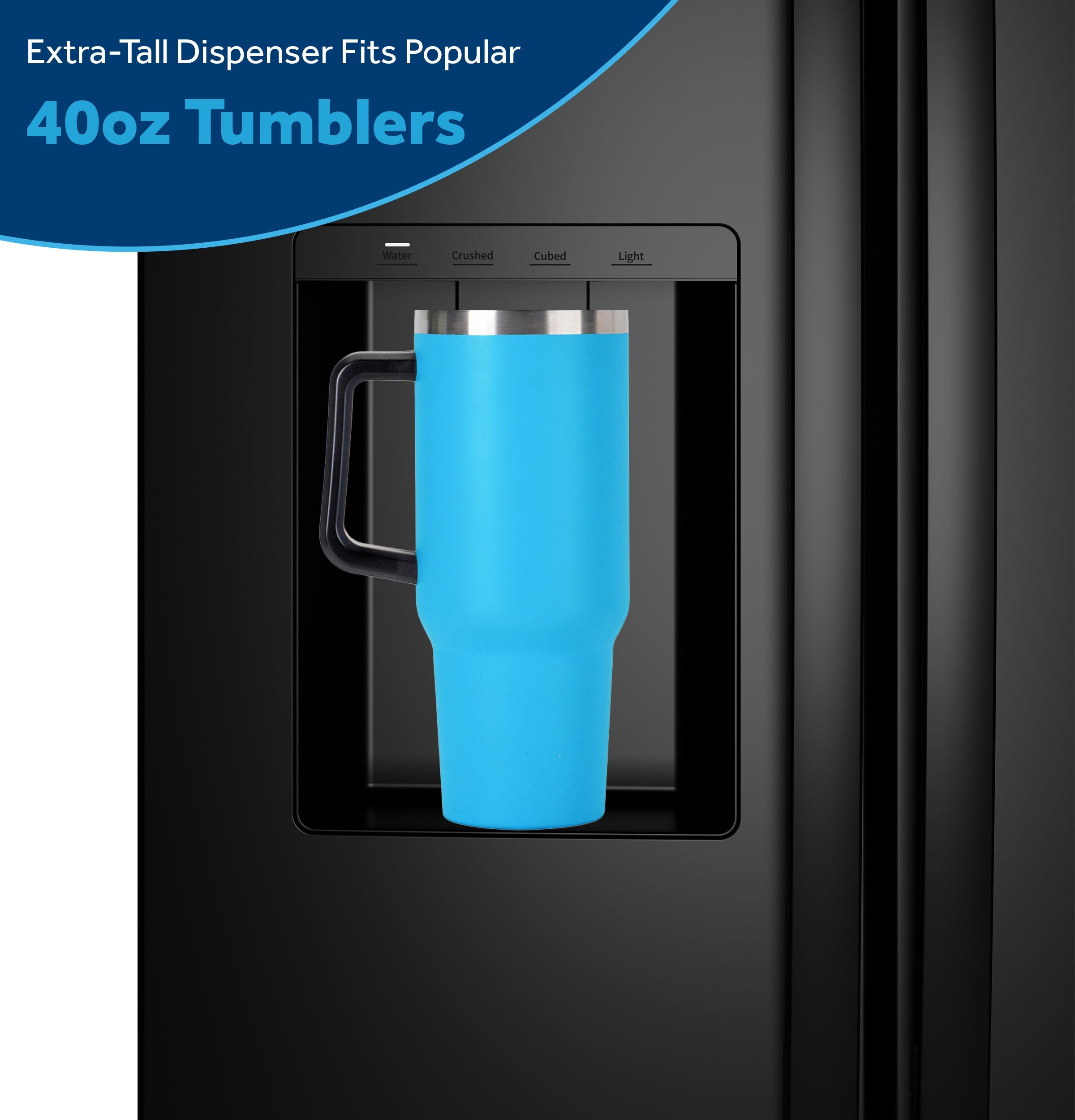 GE BLACK 28CU SIDE BY SIDE REFRIGERATOR WITH DISPENSER - Refrigerators - Additional View 12