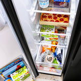 GE BLACK 28CU SIDE BY SIDE REFRIGERATOR WITH DISPENSER - Refrigerators - Additional View 23