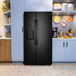 GE BLACK 28CU SIDE BY SIDE REFRIGERATOR WITH DISPENSER - Refrigerators - Additional View 26