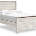 Ashley Furniture - Willowton Full Bed - Beige Wood - Beds