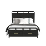 Elements International - RIDGEMONT BLACK QUEEN BED - Wood - Beds - Additional View 2
