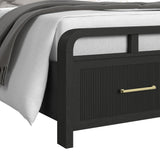 Elements International - RIDGEMONT BLACK QUEEN BED - Wood - Beds - Additional View 4