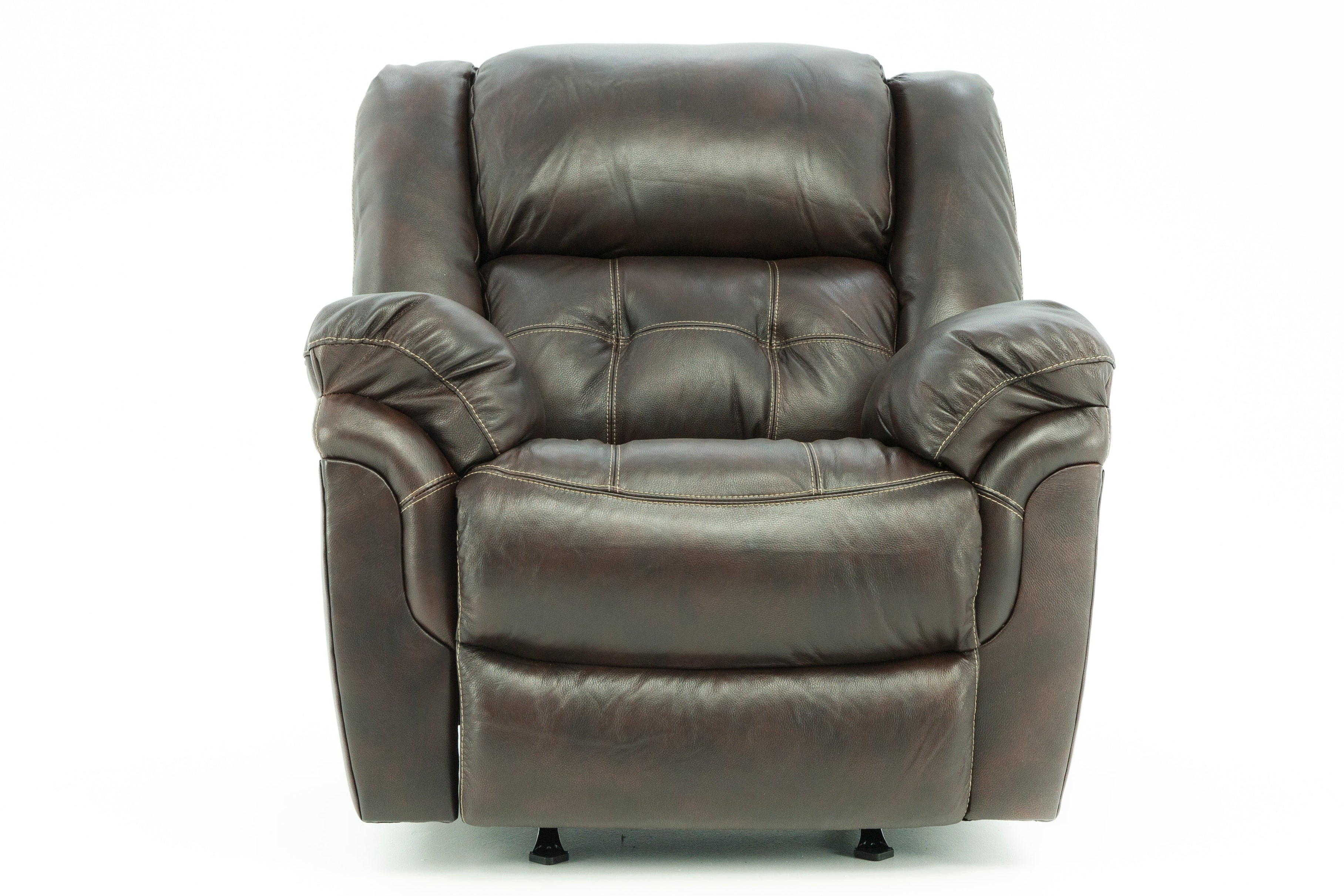Hudson Leather Rocker Recliner - Chocolate