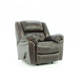 Hudson Leather Rocker Recliner - Chocolate - Additional View 1